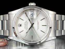 Rolex Datejust 36 Argento Tapisserie Oyster 16200 Silver Lining